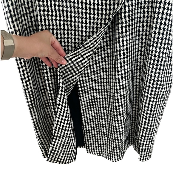 NWT RACHEL ZOE Double Breasted Houndstooth Dress Black and White Sz 10 - Picture 4 of 7